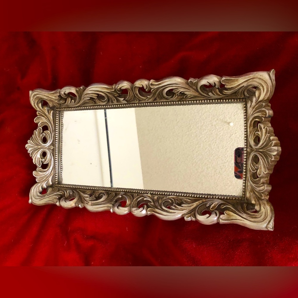 Vintage Vanity Tray Mirror 12x6